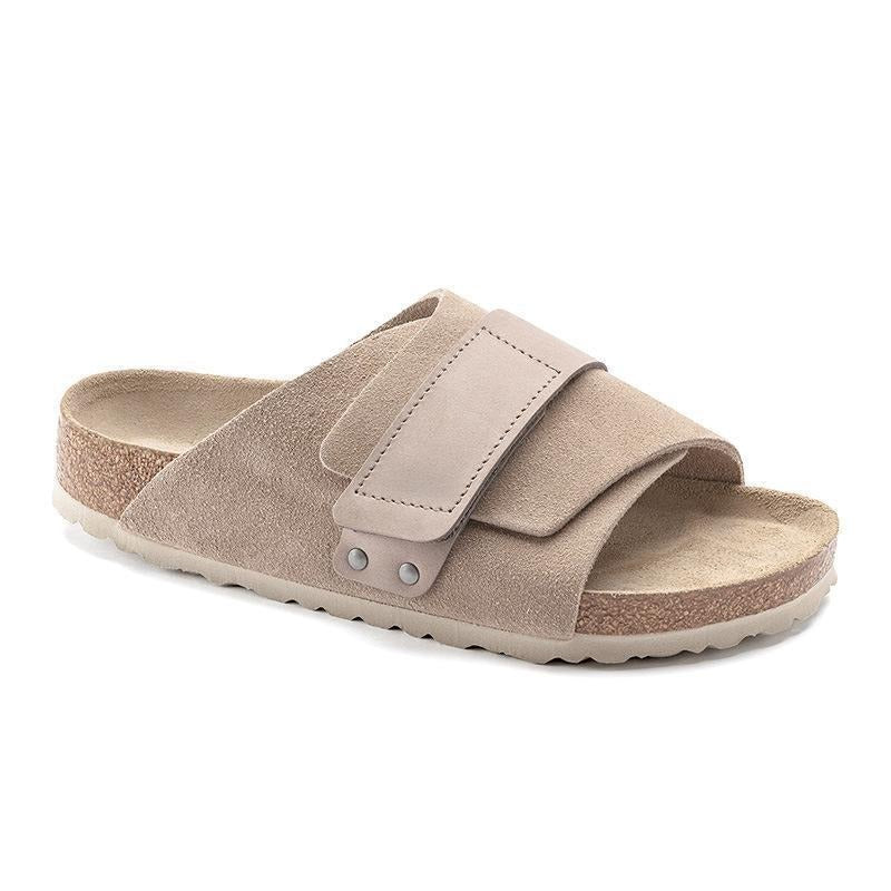 Design Cork Sole Shoes Summer Fashionable Sandals Unisex Genuine Leather Retro Sandals Slide Slippers