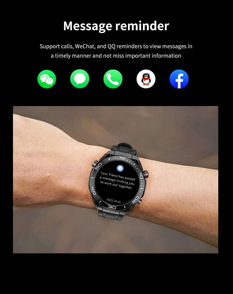 GS ultimate full touch screen smartwatch sports running Bluetooth call bracelet