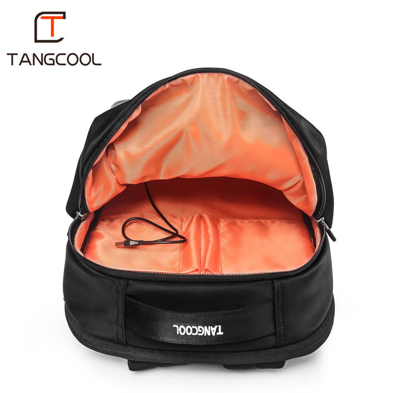 New Men's Wear-Resistant Oxford Korean Version Charging Backpack Casual Multi-Compartment Waterproof Backpack Computer Backpack