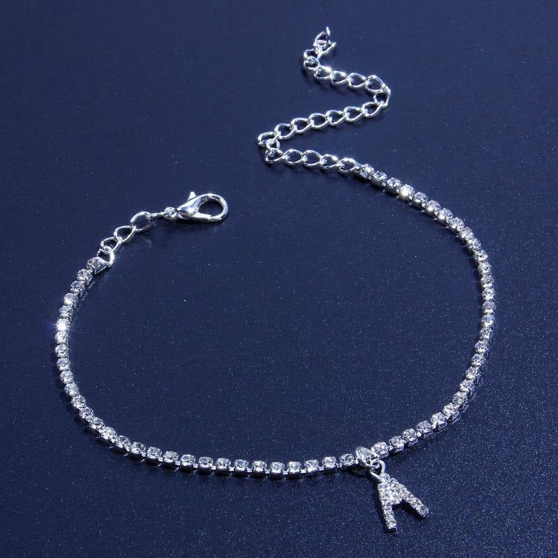 Ankle Bracelet- 26 capital English alphabet alloy anklet