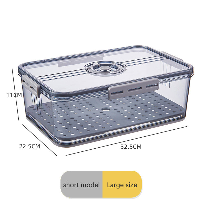 Refrigerator Storage Box Plastic Kitchen Sorting Timing Frozen Food Grade Pet Sealed Large Capacity Transparent Preservation