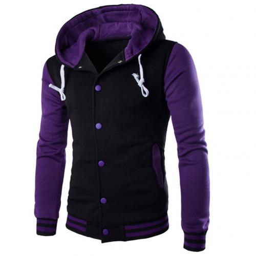 Fashion Men Winter Long Sleeve Varsity Jacket 2021 Single-breasted Warm Fleece Coat Men's Jacket Sweatshirt Fleece Coat