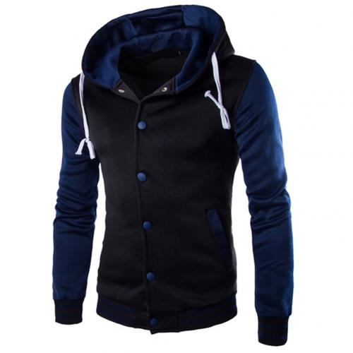 Fashion Men Winter Long Sleeve Varsity Jacket 2021 Single-breasted Warm Fleece Coat Men's Jacket Sweatshirt Fleece Coat