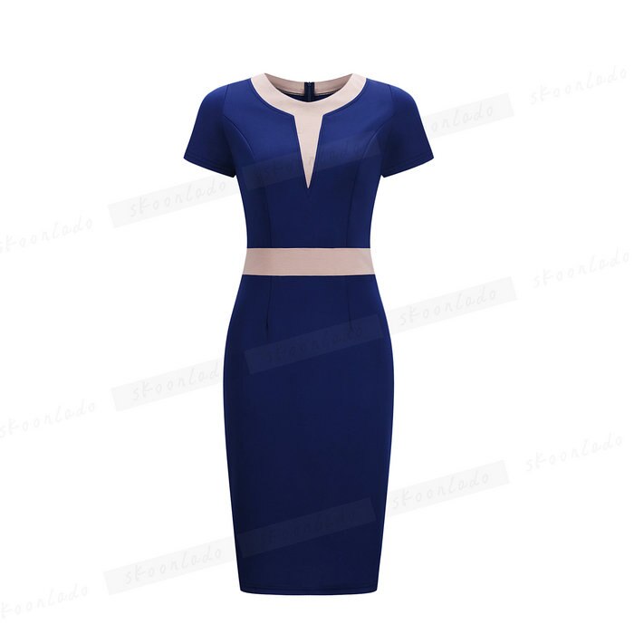 Newest Dresses Office Ladies Dress Oversize Women Slim Fashion Elegant Dress Mid Pencil High Waist Stitching Color Formal