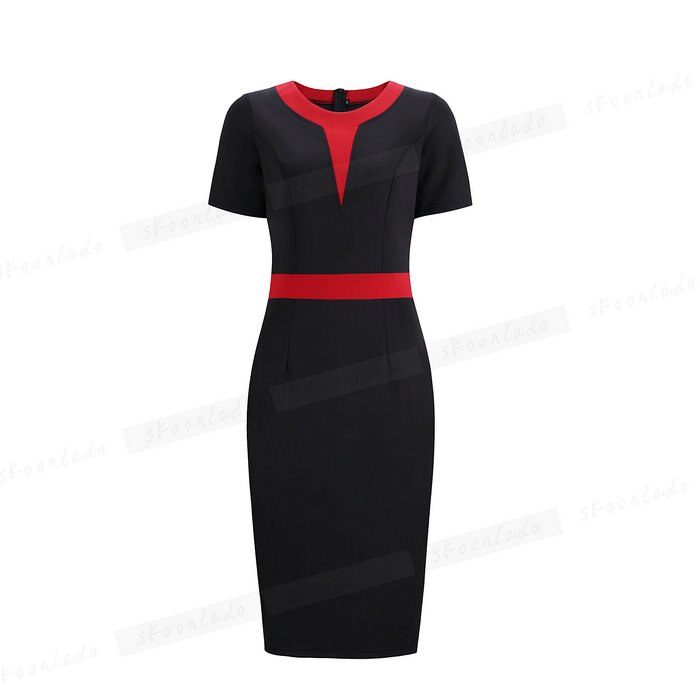 Newest Dresses Office Ladies Dress Oversize Women Slim Fashion Elegant Dress Mid Pencil High Waist Stitching Color Formal