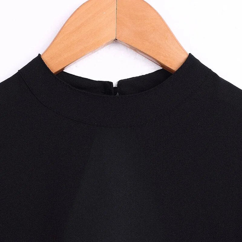 2019 new Sexy Women Blouse Fashion black Open Backless tops short Sleeve Shirt Women Summer Solid Color Clothes Drop shipping