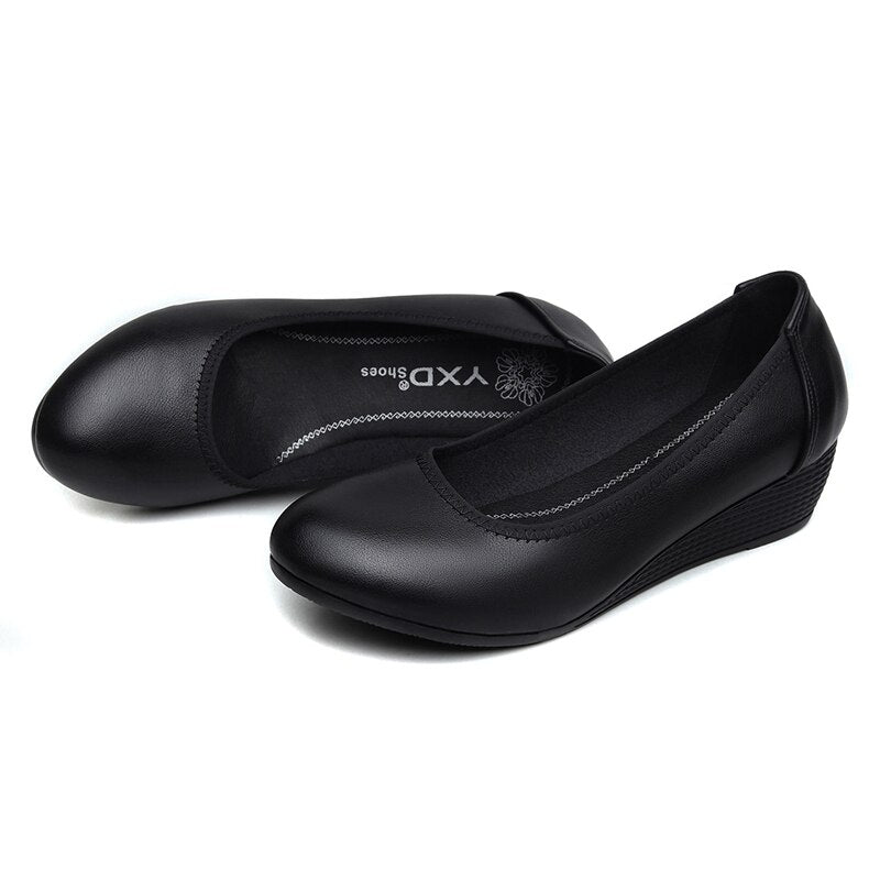 Work  Soft Bottom is  Comfortable to Wear  Professional Sloping  and Round Office Shoes Women