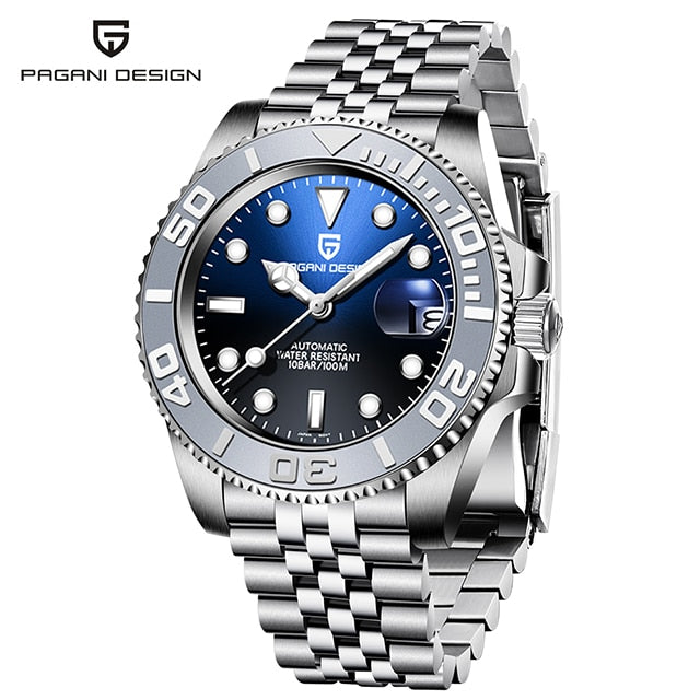 Luxury Men's Mechanical Watches 120 clicks 40MM AR Coated Sapphire Glass Men's Automatic Watches Relojes