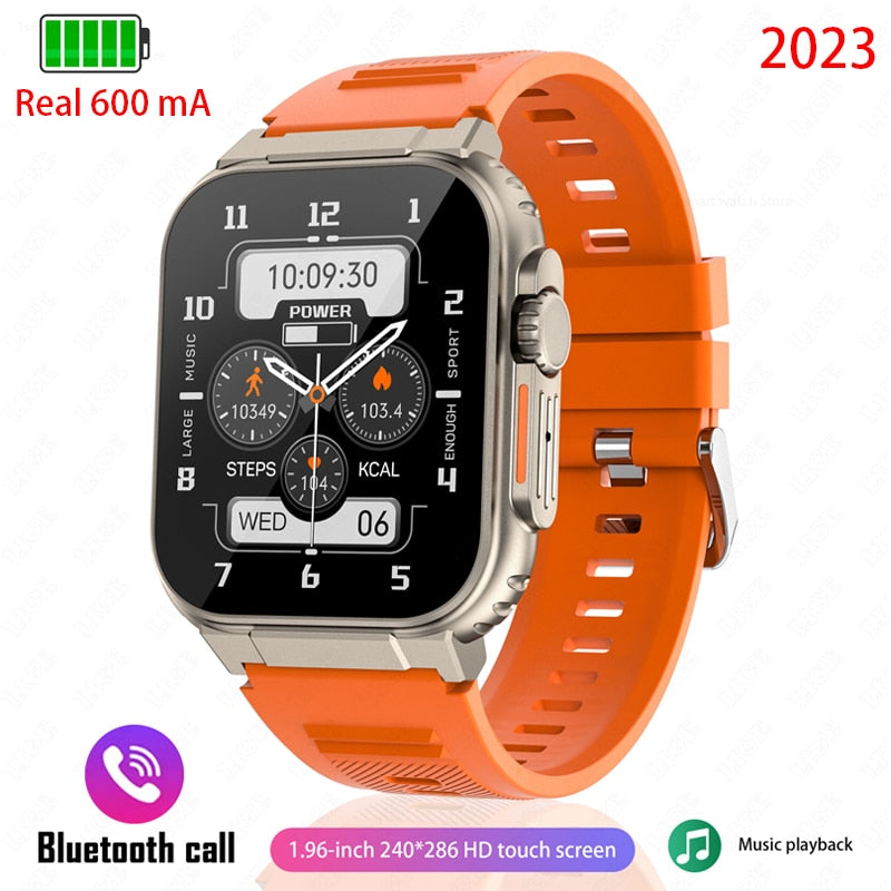 AMOLED HD Screen Bluetooth Call Women Smart Watch Men 600Mah Large Battery 100+ Sports Fitness Tracker Waterproof Smartwatch Man