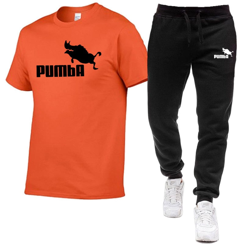 2023 Mens Tracksuit Cotton T-shirts and Sweatpants Gym Short Sleeve Outfits High Quality Male Casual O-Neck Tees Jogging Suit