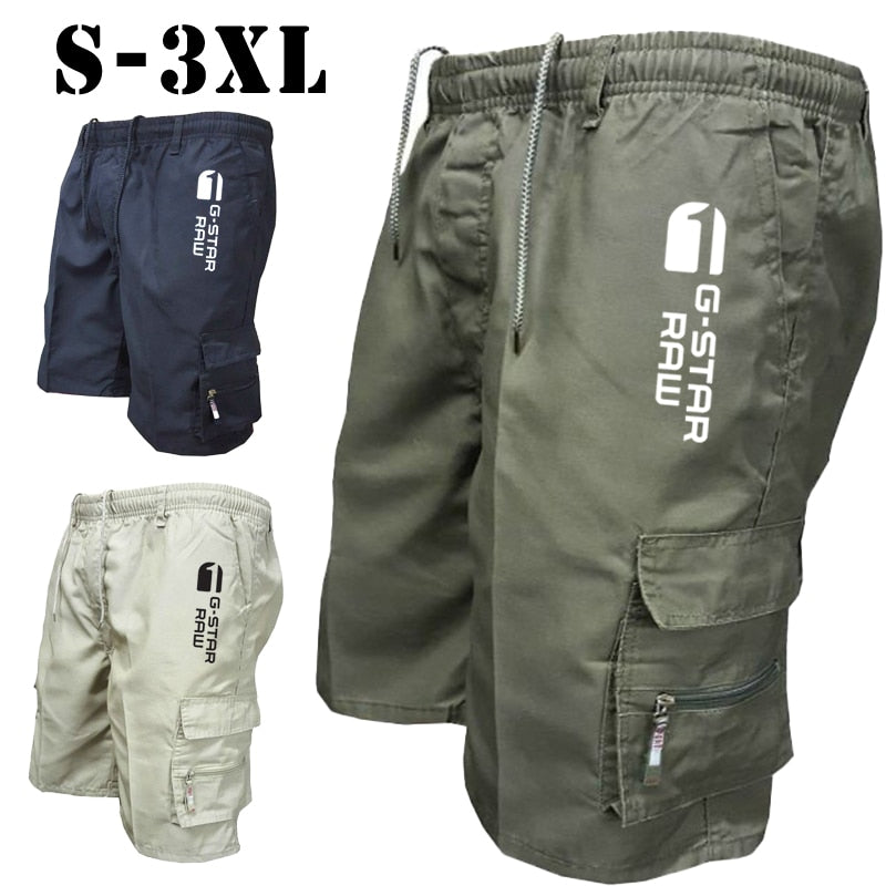 2022 Summer Men's Cargo Shorts Fashion Casual Multi-pocket Breeches Homme Loose Boardshorts Male Pants