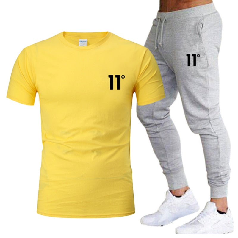 Hot Selling Men's Sweatshirt + Pants 2 Piece Set Casual Sportswear Basketball Wear Spring&Summer New Sportswear Brand Suit 11C