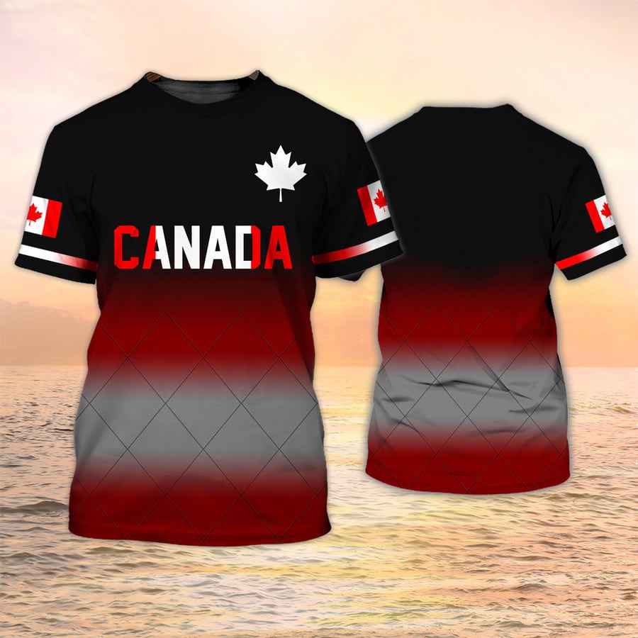 Canada T-Shirts Canadian Flag Emblem Maple Leaf 3D Print Streetwear Men Women Fashion Oversized T Shirt Kids Tees Tops Clothing