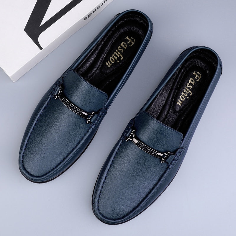 Fashion Mens Genuine Leather Shoes New Arrival Casual Shoes Business Men Slip-on Shoes All-Match Loafers Handmade Driving Flats