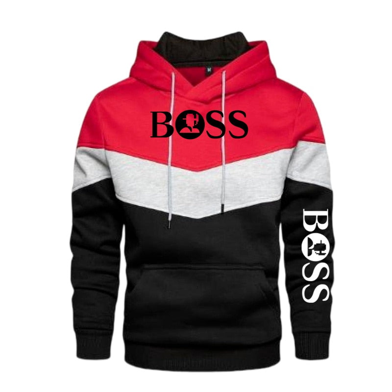 Men's Hoodies Pullover Brand Hooded Sweatshirt Clothing Casual Loose Fleece Warm Streetwear Male Fashion Autumn Sports Outwear