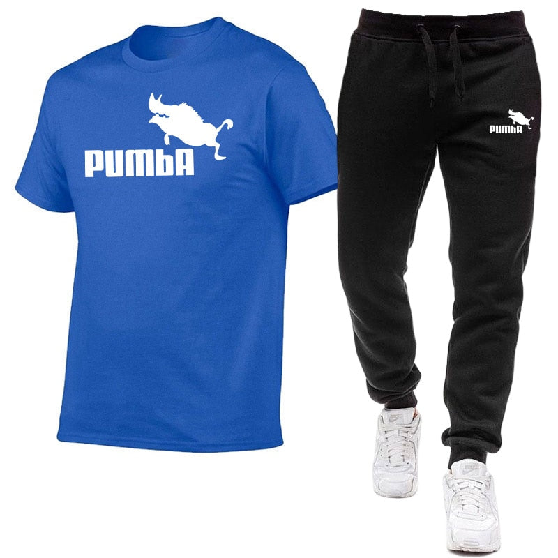 2023 Mens Tracksuit Cotton T-shirts and Sweatpants Gym Short Sleeve Outfits High Quality Male Casual O-Neck Tees Jogging Suit