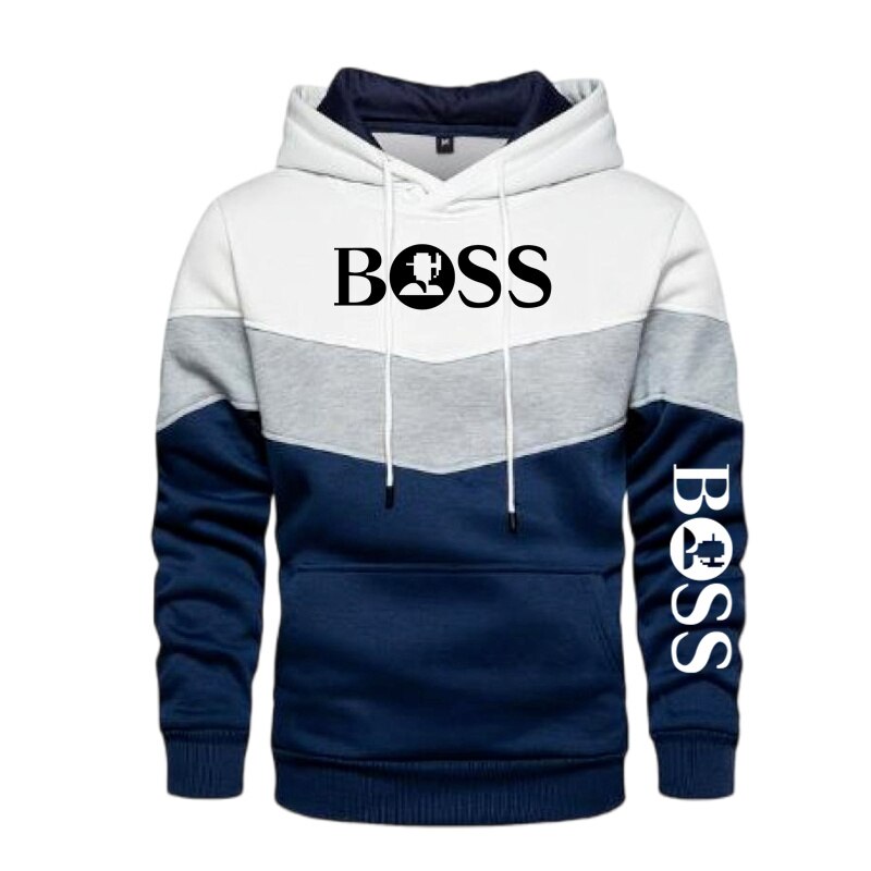 Men's Hoodies Pullover Brand Hooded Sweatshirt Clothing Casual Loose Fleece Warm Streetwear Male Fashion Autumn Sports Outwear