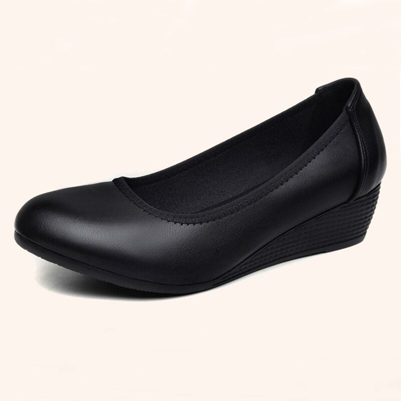 Work  Soft Bottom is  Comfortable to Wear  Professional Sloping  and Round Office Shoes Women