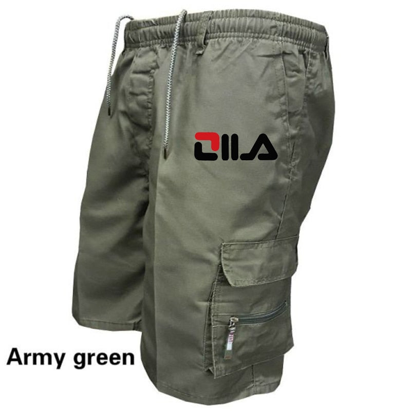 Fashion Cargo Short Men's Drawstring GYM Shorts Men Tactical Short Pants Summer Beach Pants Casual Jogging Shorts Loose Pants