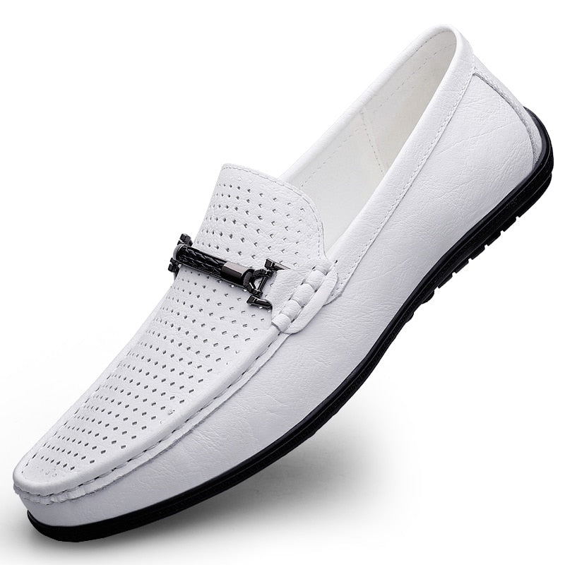 Fashion Mens Genuine Leather Shoes New Arrival Casual Shoes Business Men Slip-on Shoes All-Match Loafers Handmade Driving Flats