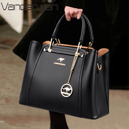 2022 Luxury Women Designer 3 Layers Shoulder Crossbody Sac Ladies Large Capacity Leather Handbags Shopper Brand Messenger Totes