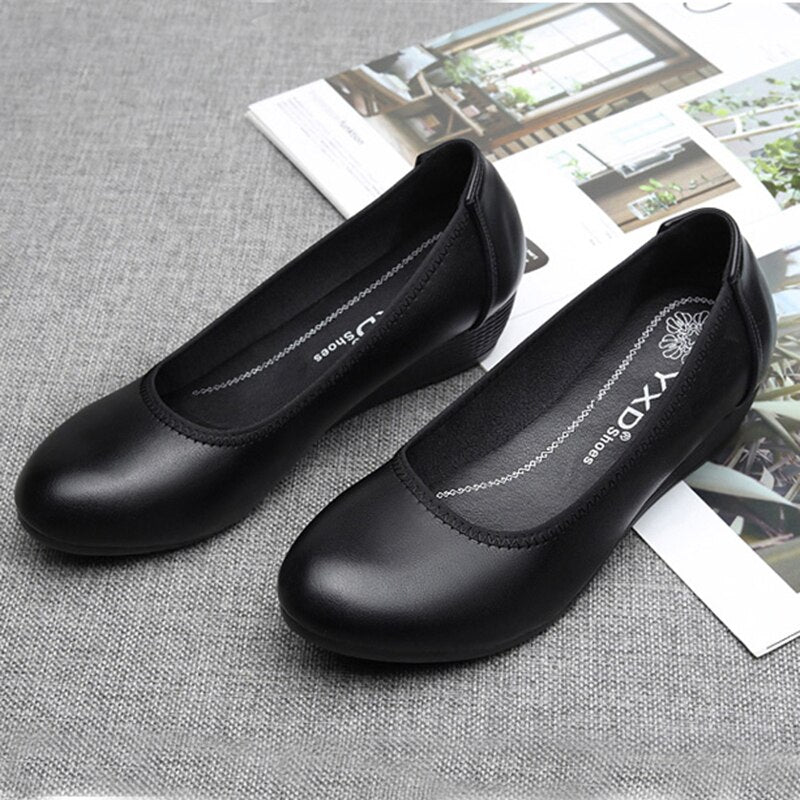 Work  Soft Bottom is  Comfortable to Wear  Professional Sloping  and Round Office Shoes Women