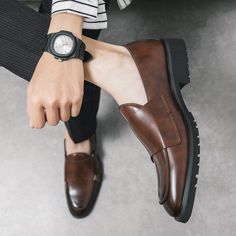 men shoes casual plus size leather luxury brand adult fashion designer social driving dress moccasins men loafers Zapatos Hombre