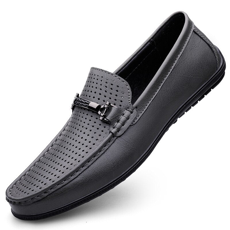 Fashion Mens Genuine Leather Shoes New Arrival Casual Shoes Business Men Slip-on Shoes All-Match Loafers Handmade Driving Flats