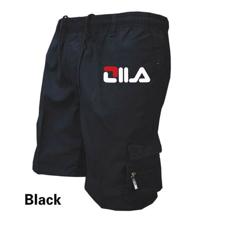 Fashion Cargo Short Men's Drawstring GYM Shorts Men Tactical Short Pants Summer Beach Pants Casual Jogging Shorts Loose Pants