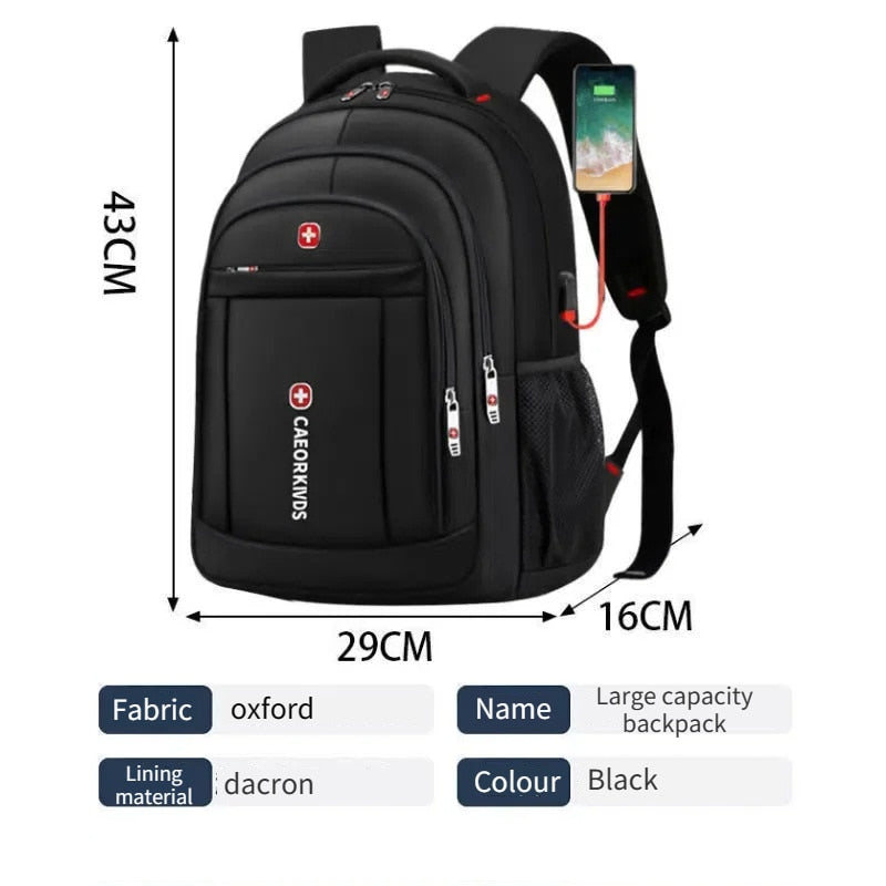 Large Capacity Backpacks Men Laptop Backpacks waterproof Lightweight Travel Bags School Bags Business Bag Big Backpack Man