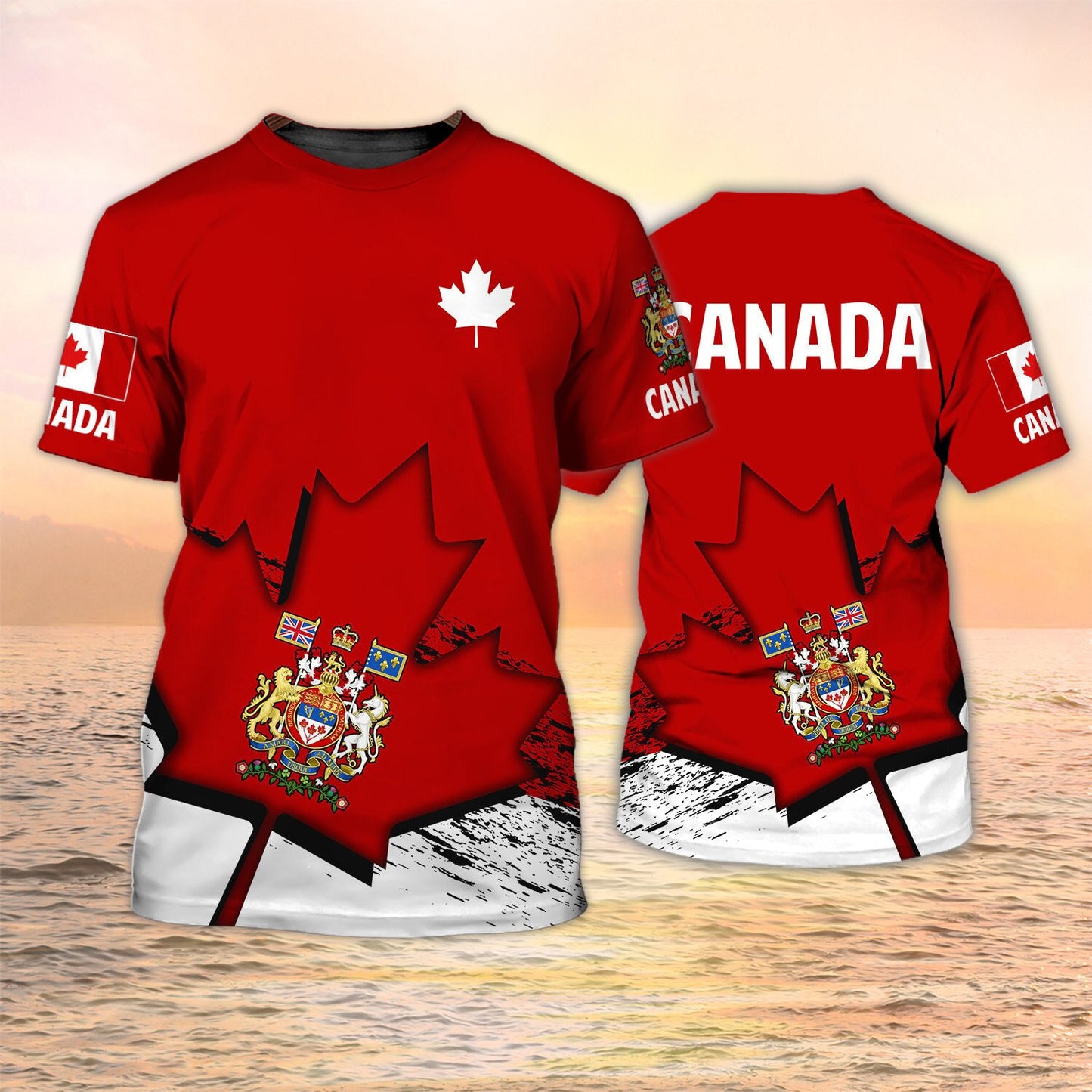 Canada T-Shirts Canadian Flag Emblem Maple Leaf 3D Print Streetwear Men Women Fashion Oversized T Shirt Kids Tees Tops Clothing