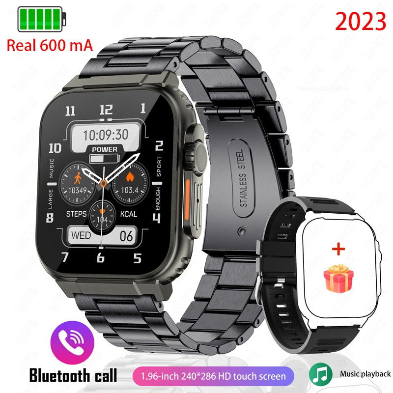 AMOLED HD Screen Bluetooth Call Women Smart Watch Men 600Mah Large Battery 100+ Sports Fitness Tracker Waterproof Smartwatch Man