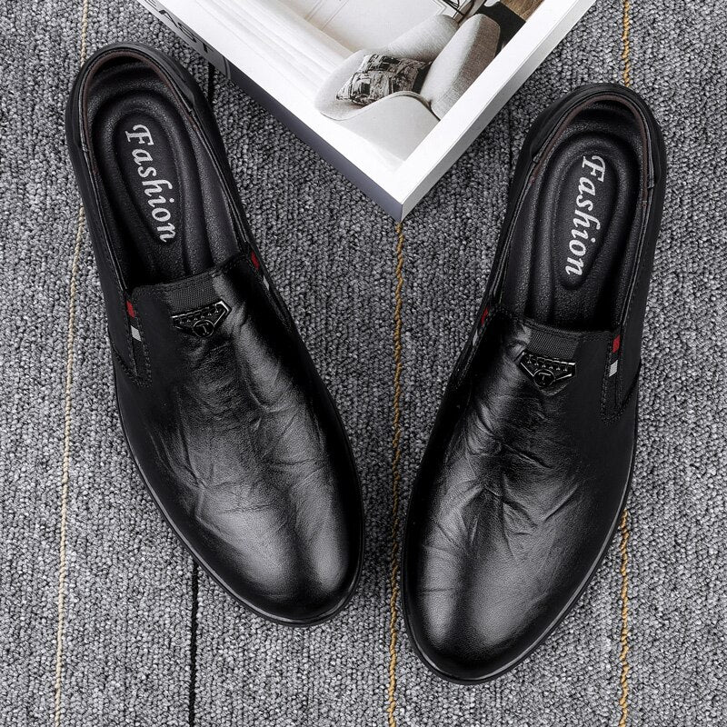 Luxury Brand Loafers Slip-on Leather Designer Men's Shoes Cowhide Formal Moccasin Men's Shoes Fashion Comfortable Platform Shoes