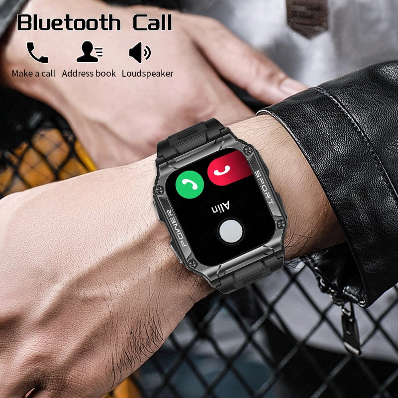 LIGE 2023 Sports Smart Watch Men Travel Compass Bluetooth Call Bracelet 400mAh Health Monitoring IP68 Waterproof Men Smart Watch