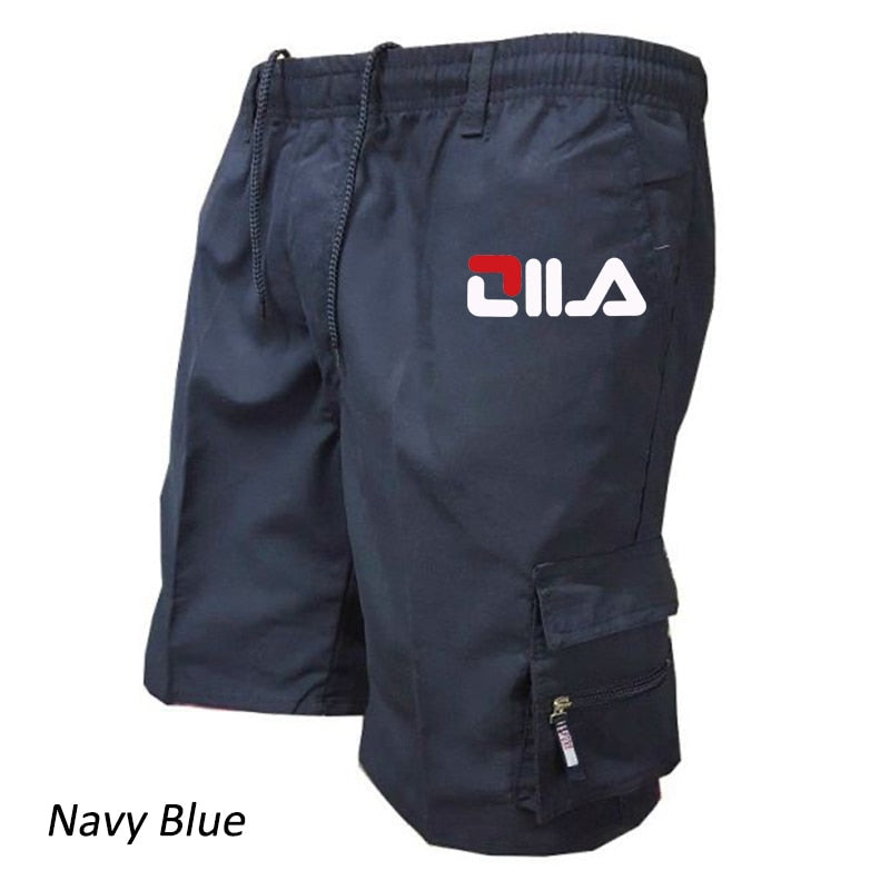 Fashion Cargo Short Men's Drawstring GYM Shorts Men Tactical Short Pants Summer Beach Pants Casual Jogging Shorts Loose Pants