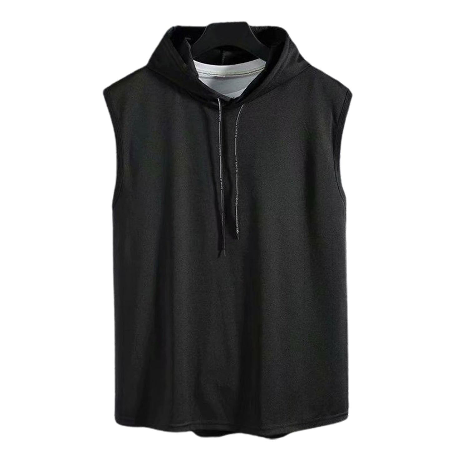 Summer Mens Muscle Hoodie Vest Sleeveless Bodybuilding Gym Workout Fitness Shirt High Quality Vest Hip Hop Sweatshirt Men's Tops