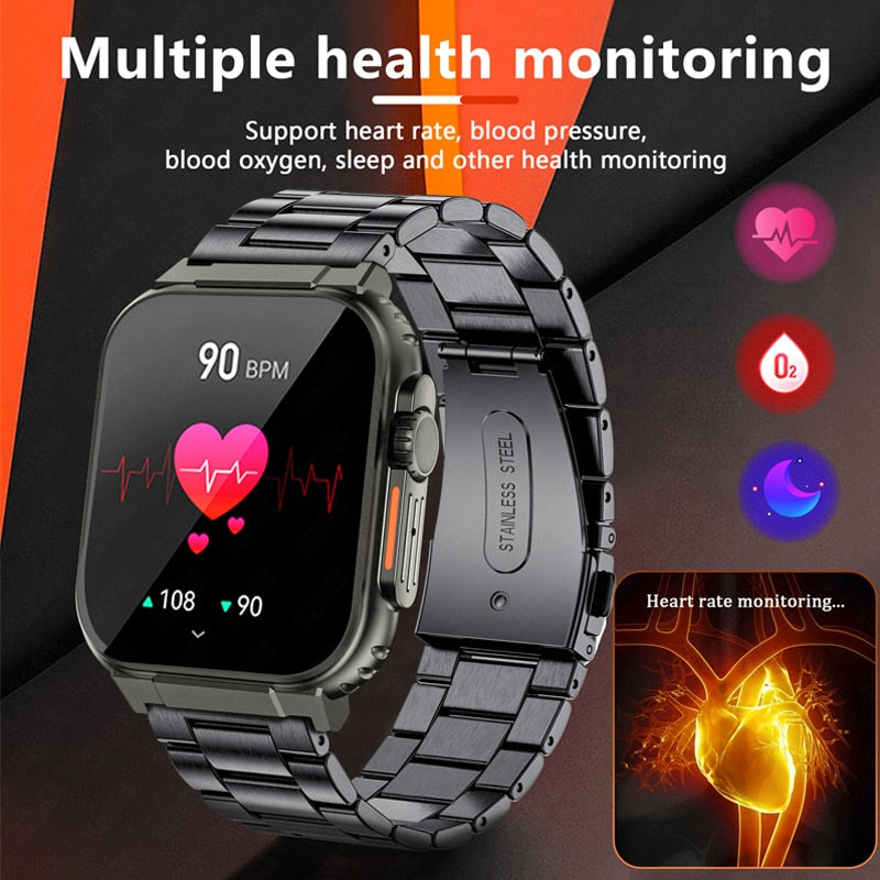 Men Military Waterproof Smartwatch Sport tracker Casual Smart Watch Blood  Oxygen