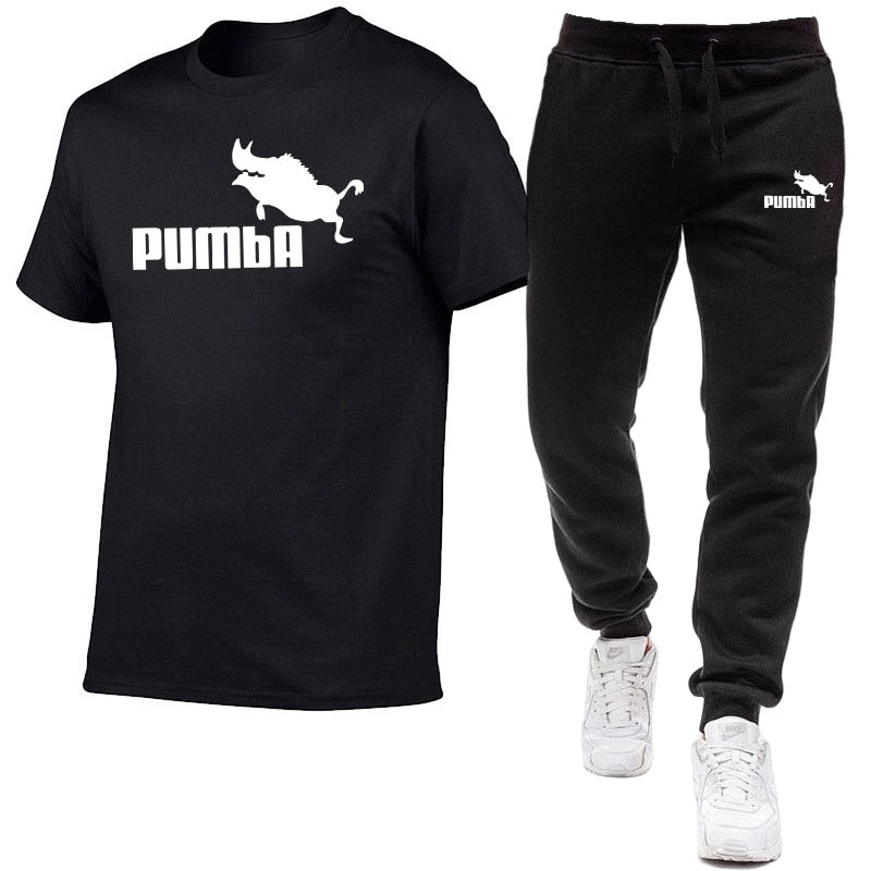 2023 Mens Tracksuit Cotton T-shirts and Sweatpants Gym Short Sleeve Outfits High Quality Male Casual O-Neck Tees Jogging Suit