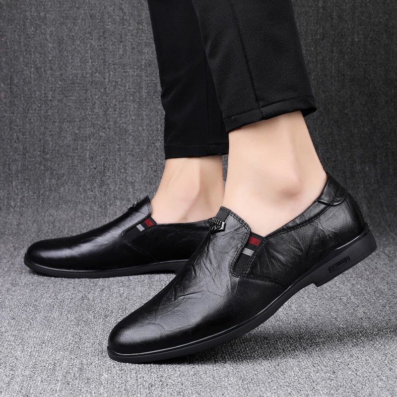 Luxury Brand Loafers Slip-on Leather Designer Men's Shoes Cowhide Formal Moccasin Men's Shoes Fashion Comfortable Platform Shoes