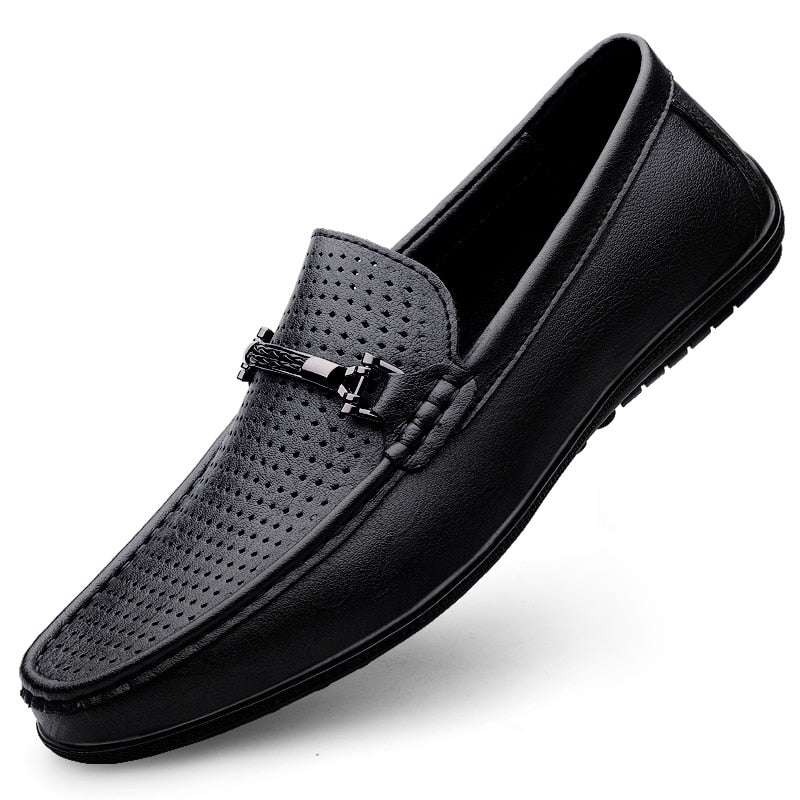 Fashion Mens Genuine Leather Shoes New Arrival Casual Shoes Business Men Slip-on Shoes All-Match Loafers Handmade Driving Flats