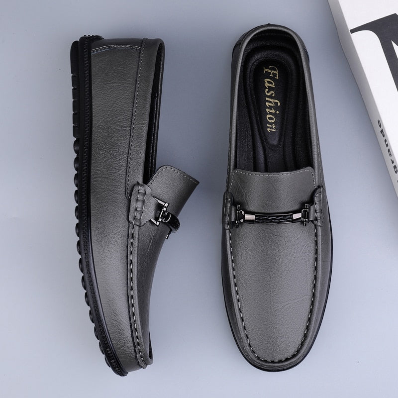 Fashion Mens Genuine Leather Shoes New Arrival Casual Shoes Business Men Slip-on Shoes All-Match Loafers Handmade Driving Flats