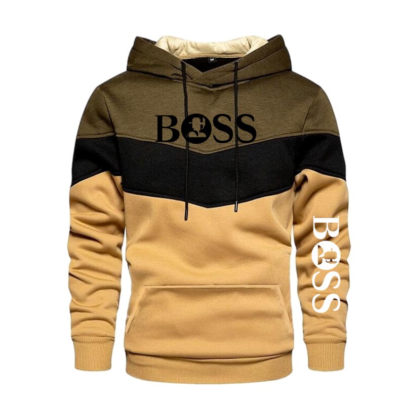 Men's Hoodies Pullover Brand Hooded Sweatshirt Clothing Casual Loose Fleece Warm Streetwear Male Fashion Autumn Sports Outwear